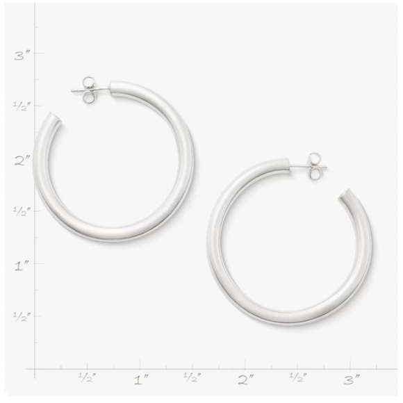 James Avery Fiesta Hoops Sterling Silver Earrings Large - Picture 2 of 6